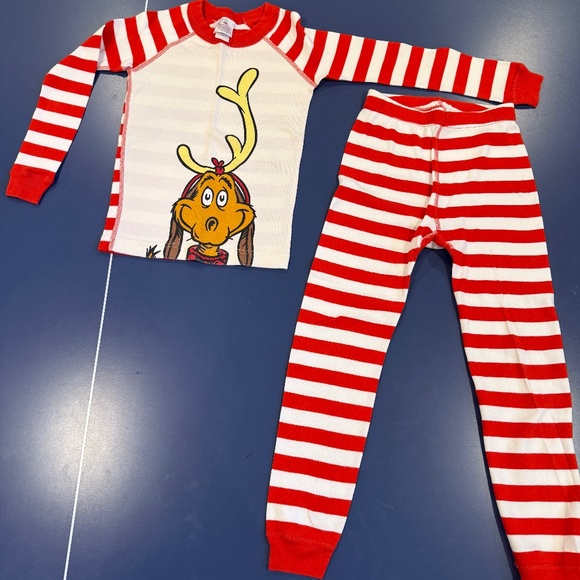Size 120 Hanna Andersson Dr. Seuss Character (Max) Long John Pajama Set - Picture 1 of 13